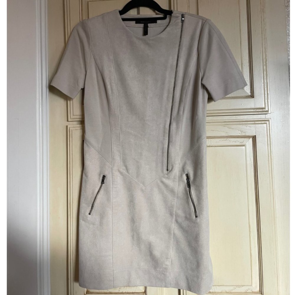 BCBG MaxAzria XS Cream Suede Dress